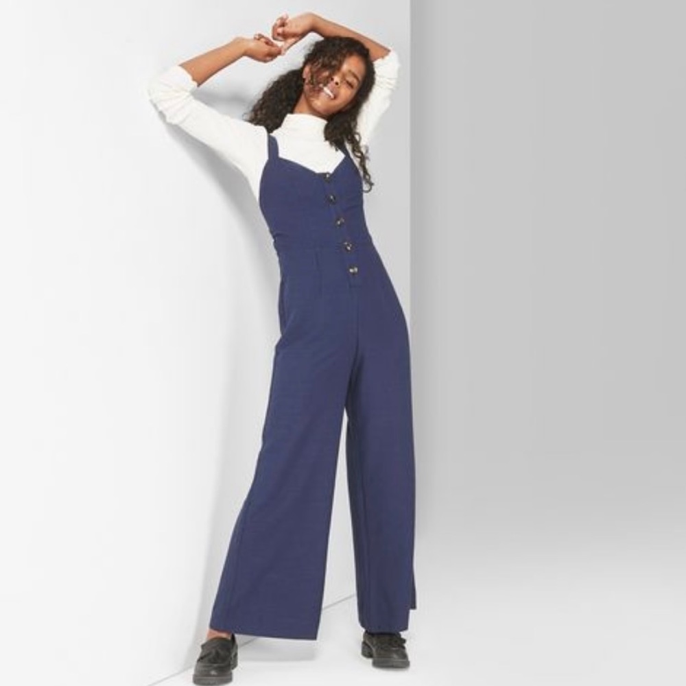 Wild fable jumpsuit color navy size M